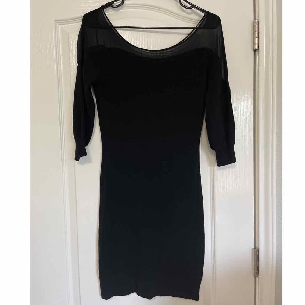 Sheer Top Little Black Dress